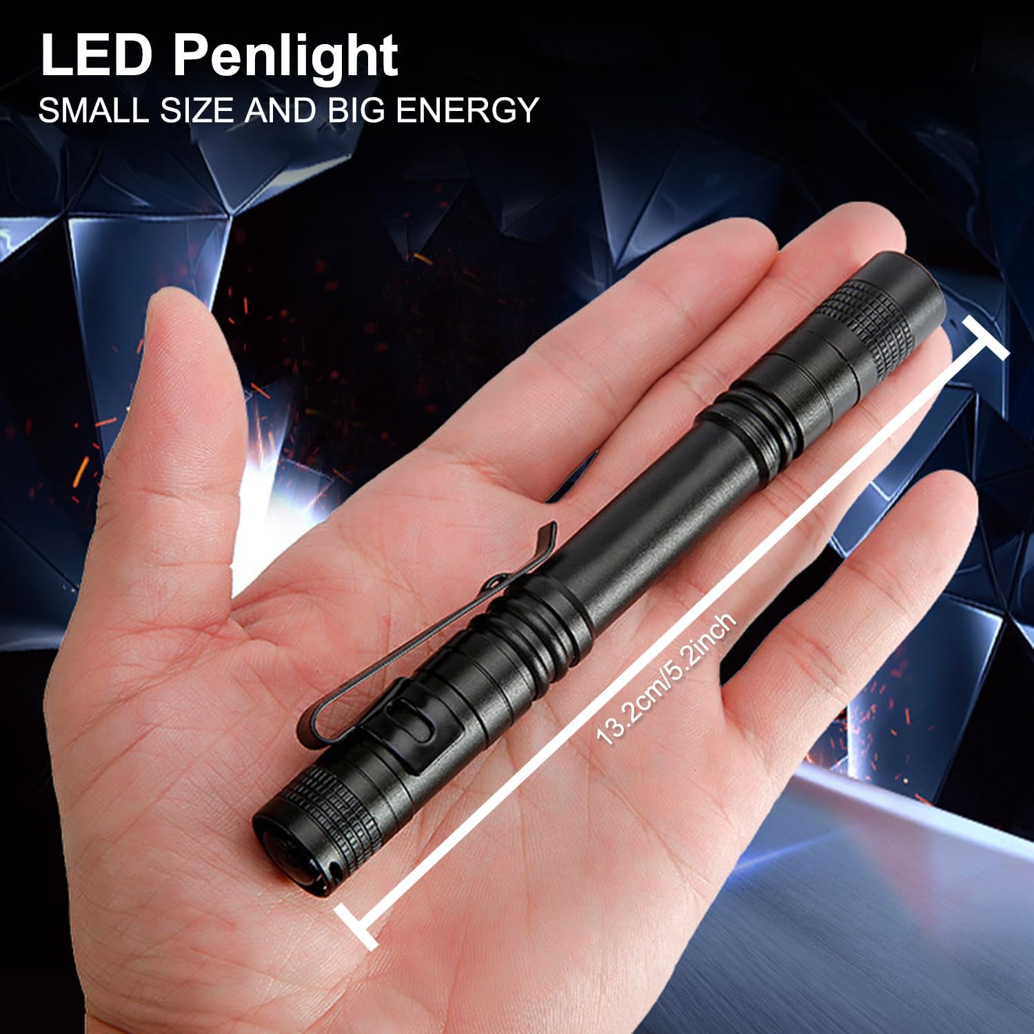 Hyvczp 4 Pcs Red Light Flashlight, Super Bright Led, Water Resistant, Aluminum, Black, For Observation, Astronomy, Outdoor Activities