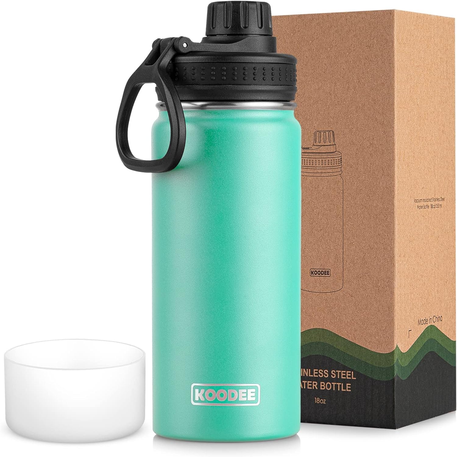 Koodee Water Bottle For School-16 Oz Stainless Steel Triple Wall Vacuum Insulated Water Bottle