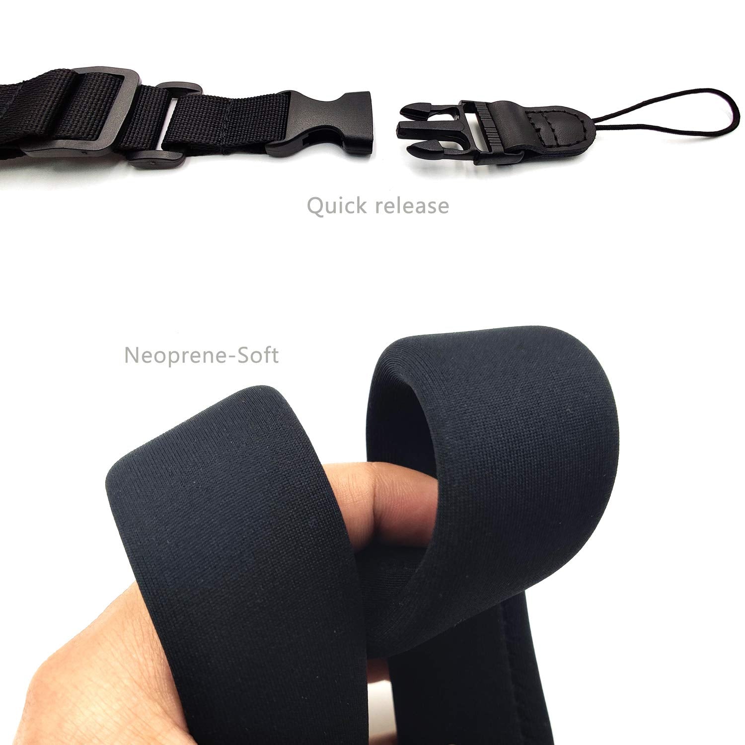 Chmete Camera Neck Straps With Quick Release Black For Dslr Camera Or Binoculars Strap