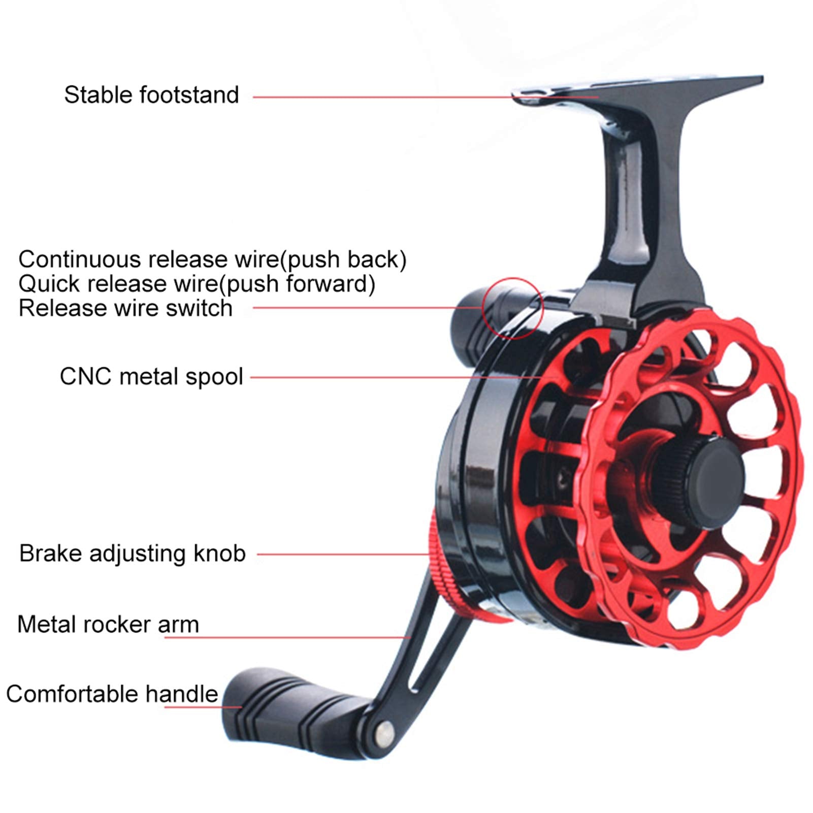 Nunafey Fishing Reel, High‑Strength Exquisite Metal High Foot Raft Wheel, For Saltwater(Right Hand)
