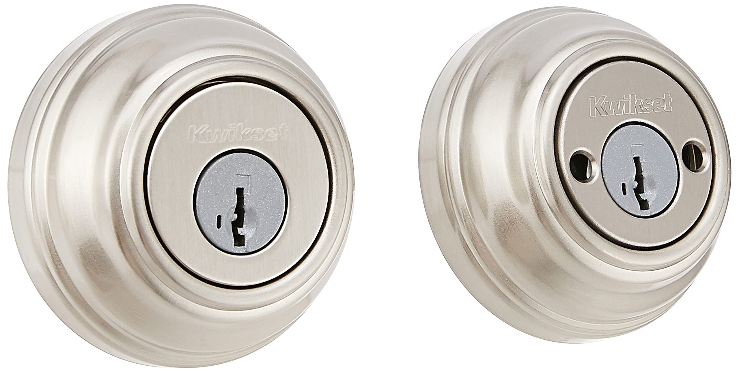 Kwikset 985 Double Cylinder Deadbolt Featuring Smartkey In Satin Nickel
