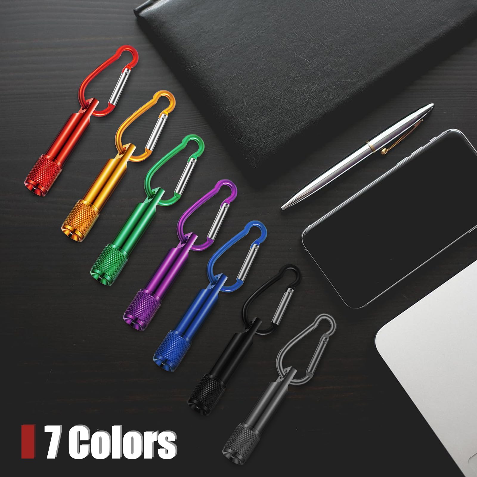 Cunno 49 Pack Mini Keychain Flashlights Bulk Small Led Flashlights Bulk With Buckle For Camping Hiking Outdoor