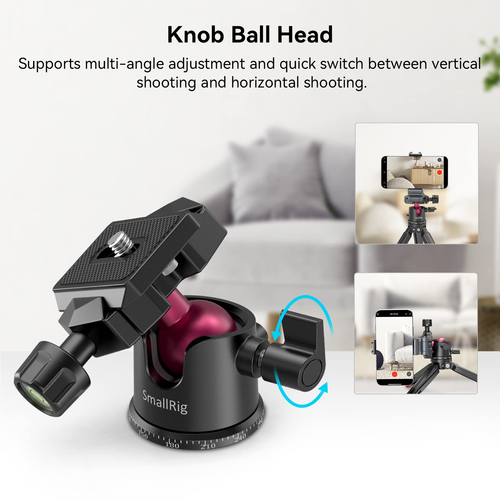 Smallrig Bundle: Mini Tripod For Camera But2664+Universal Quick Release Phone Cage Kit Basic 4597