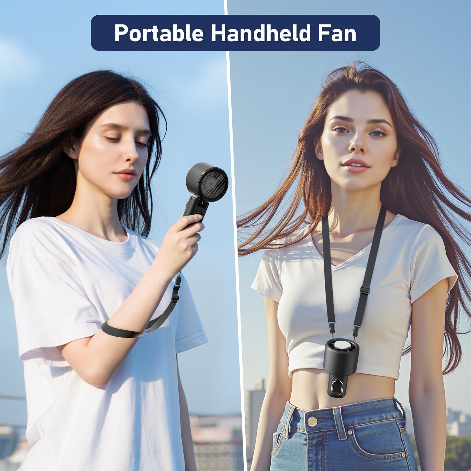 Civpower Handheld Fan: Portable Small Ice Cooling Plate- 4000Mah Rechargeable 100 Gear High-Speed