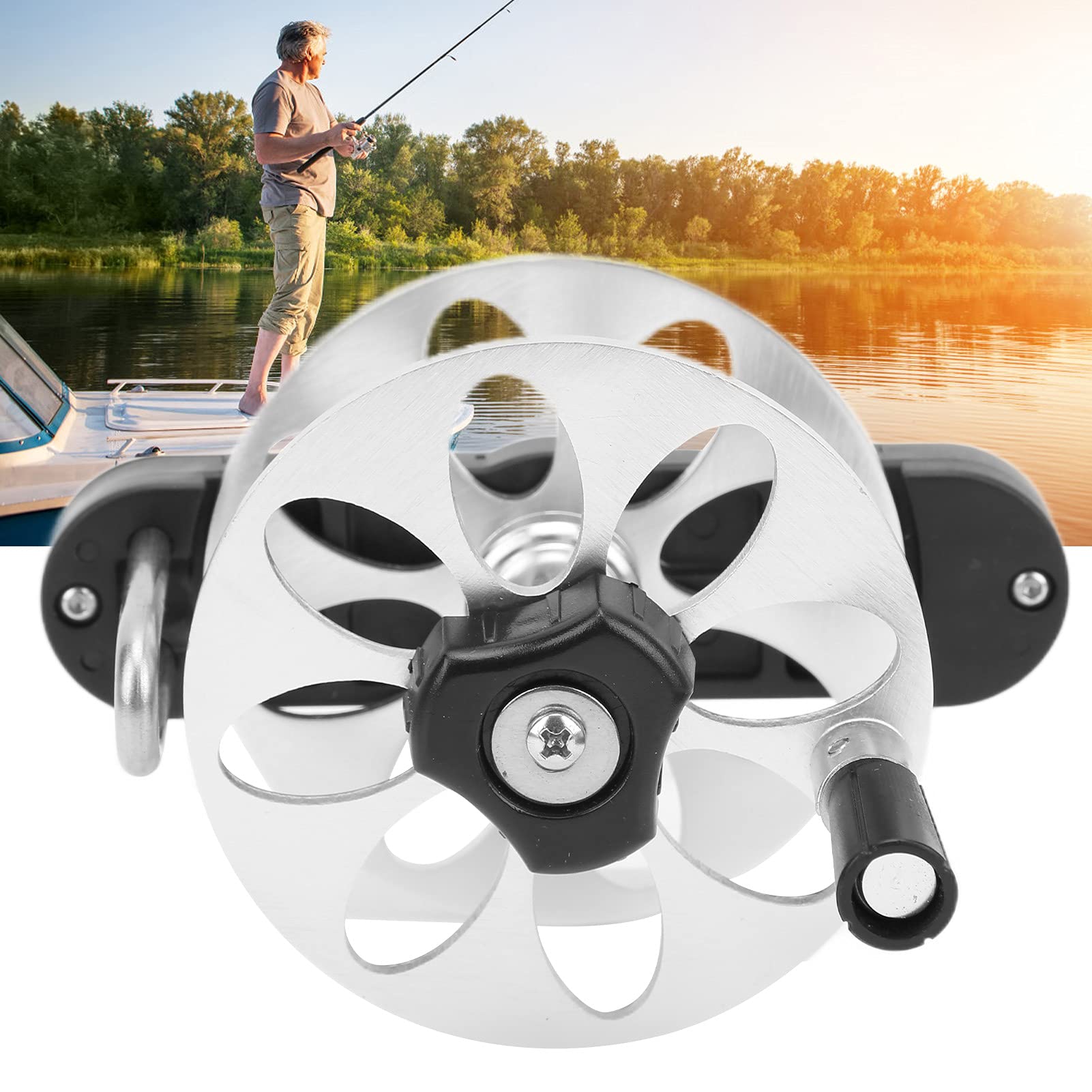 Broleo SpearReel, Tightening Knob Fishing Reel Foldable Handle Easy To Store Sturdy For Fishing