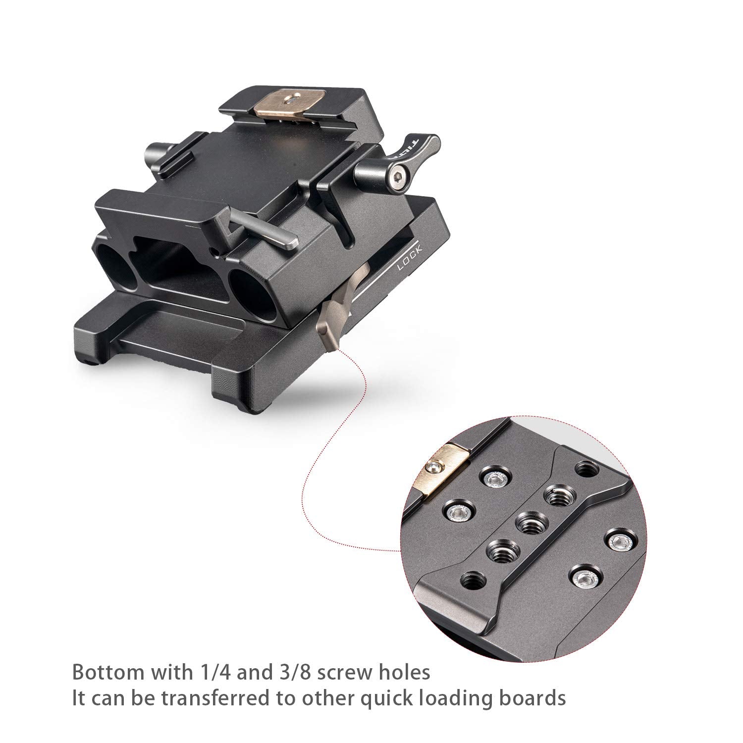 Tilta 15Mm Lws Baseplate (Type I For Bmpcc 4K/6K Or Z Cam) (Gray)  Ta-Bsp-15-G