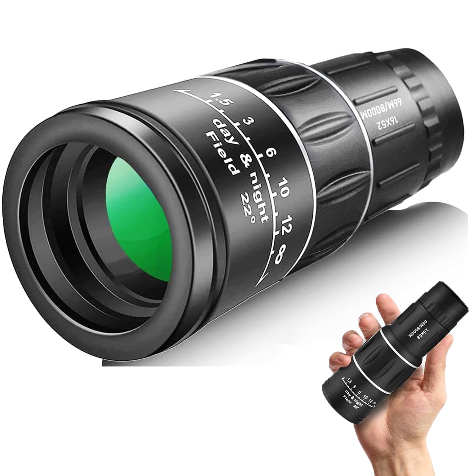 Sihea 16X52 Mini Monocular Telescope High Powered For Adults, Birthday  For Men Dad Him Husband Teen Boys, Bak4 & Fmc Prism Scope For Birdwatching Outdoors Hunting, Cool Gadgets For Men