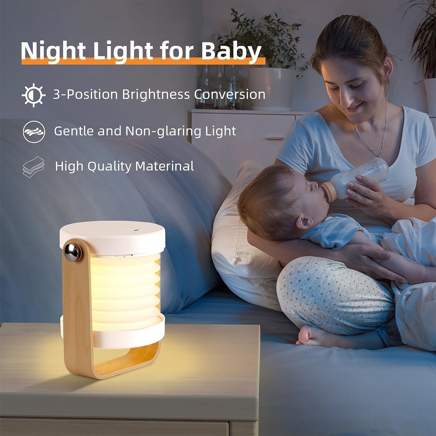 Titigeeli Foldable Table Lamp, Cordless Table Lamps,Rechargeable Portable Folding Led Lantern Lamp,Battery Operated Reading Light Table Lamp,Dimmable