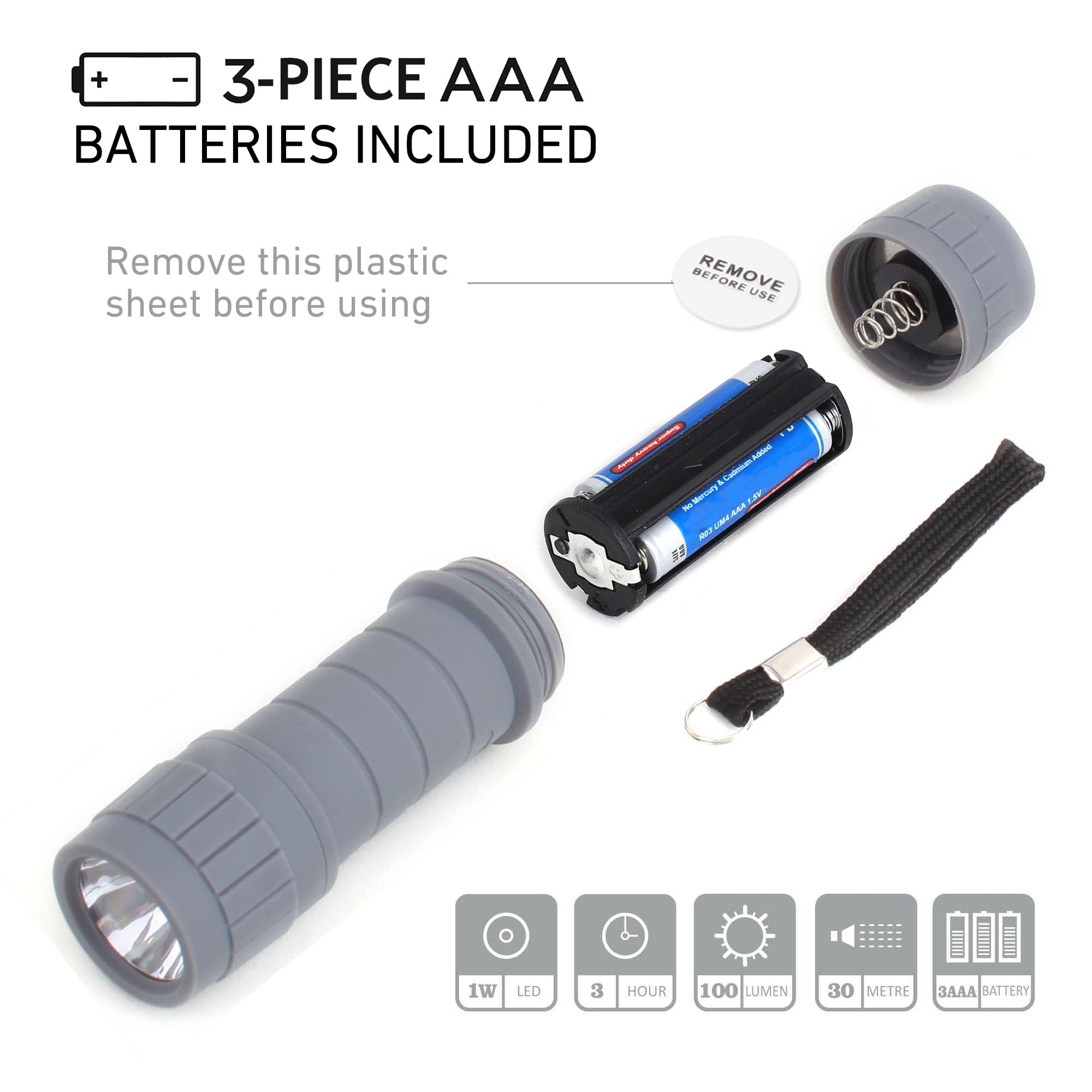 Seamagic 10-Pack Professional Outdoor Mini Flashlights Set, Super Bright 100 Lumen Led Flashlights, Small Flashlights Pack With 30-Piece Aaa Dry Batteries Included