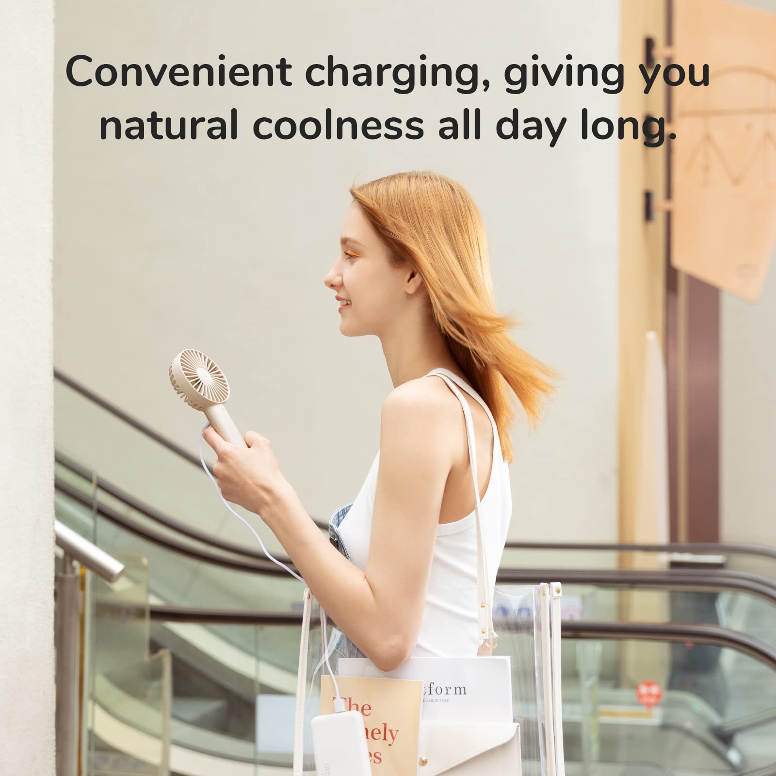 Jisulife Handheld Mini Fan, Portable And Small With 3 Speeds, Usb Rechargeable Battery Operate