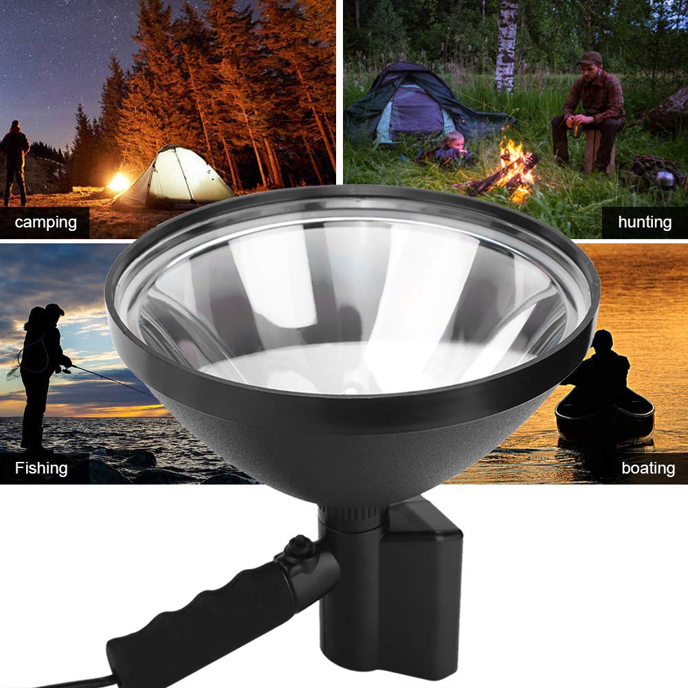 Yosoo Spotlight Led Handheld Torch,Hid Handheld Spotlights 9Inch 100W 12V Spot Light For Offroad Fishing Camping