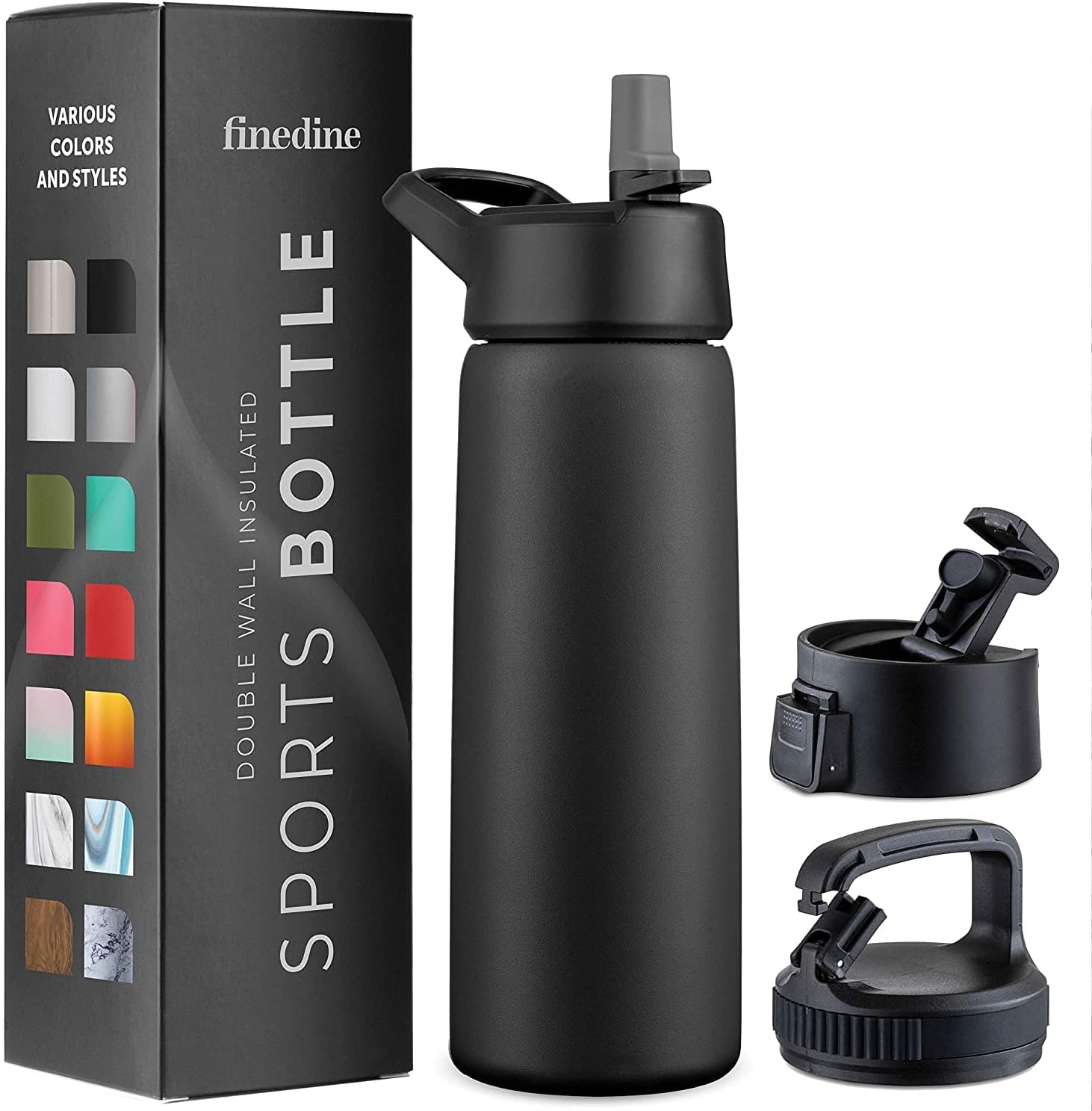 Triple-Insulated Stainless Steel Water Bottles With Straw, 25 Oz Reusable Insulated Water Bottles