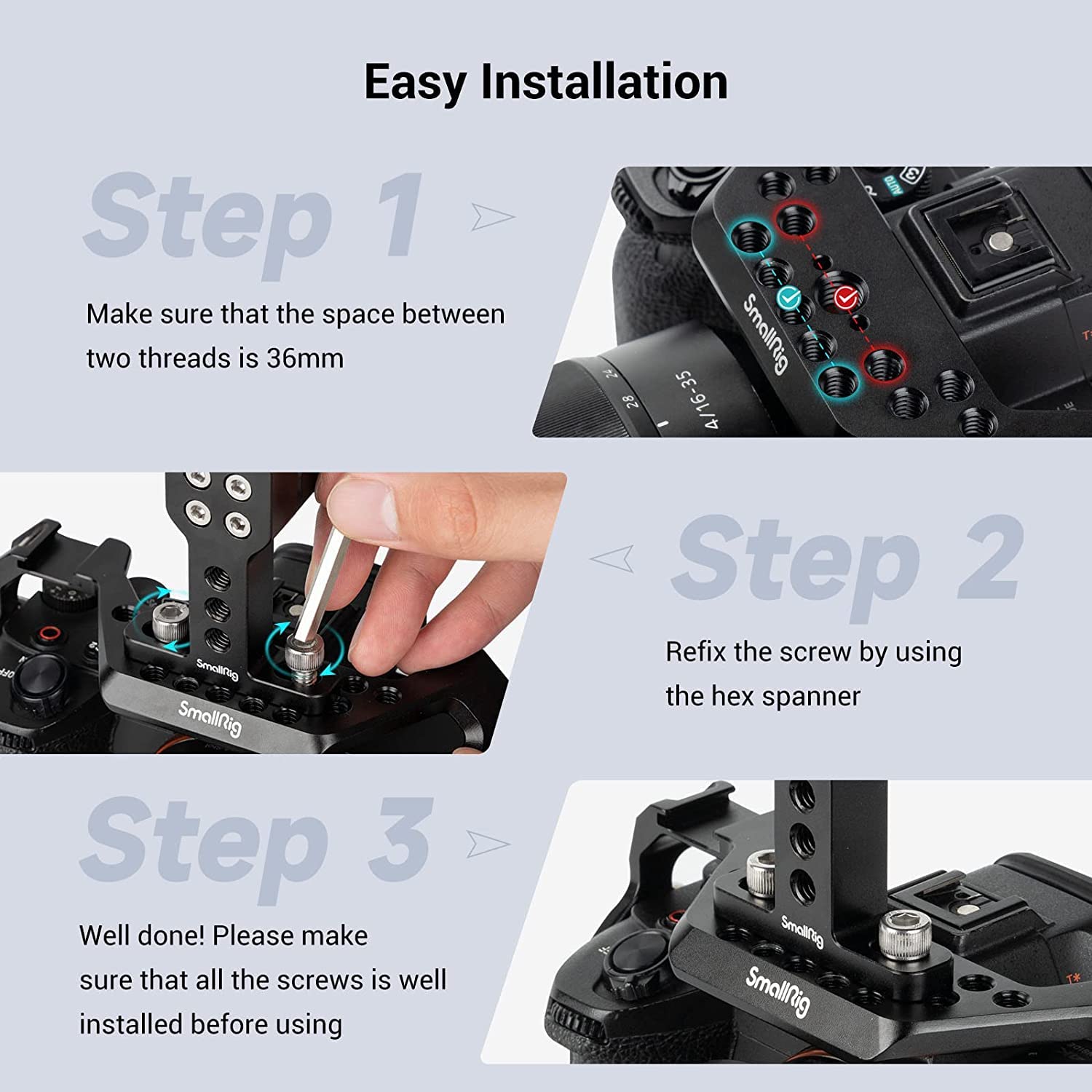 Smallrig Camera Top Handle Grip, Dslr Cage Handle With Cold Shoe Mount For Camera Rig - 1638