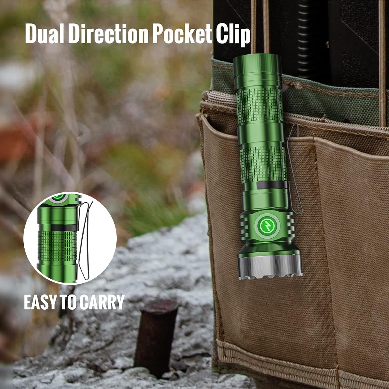 Aiersen Mini Led Flashlight, 8 Modes, 3000 Lumens Small Edc Flashlight, High-Performance Bl-478 Led Mini Pocket Flashlight With Side Clip And Tail Magnetic Suction.