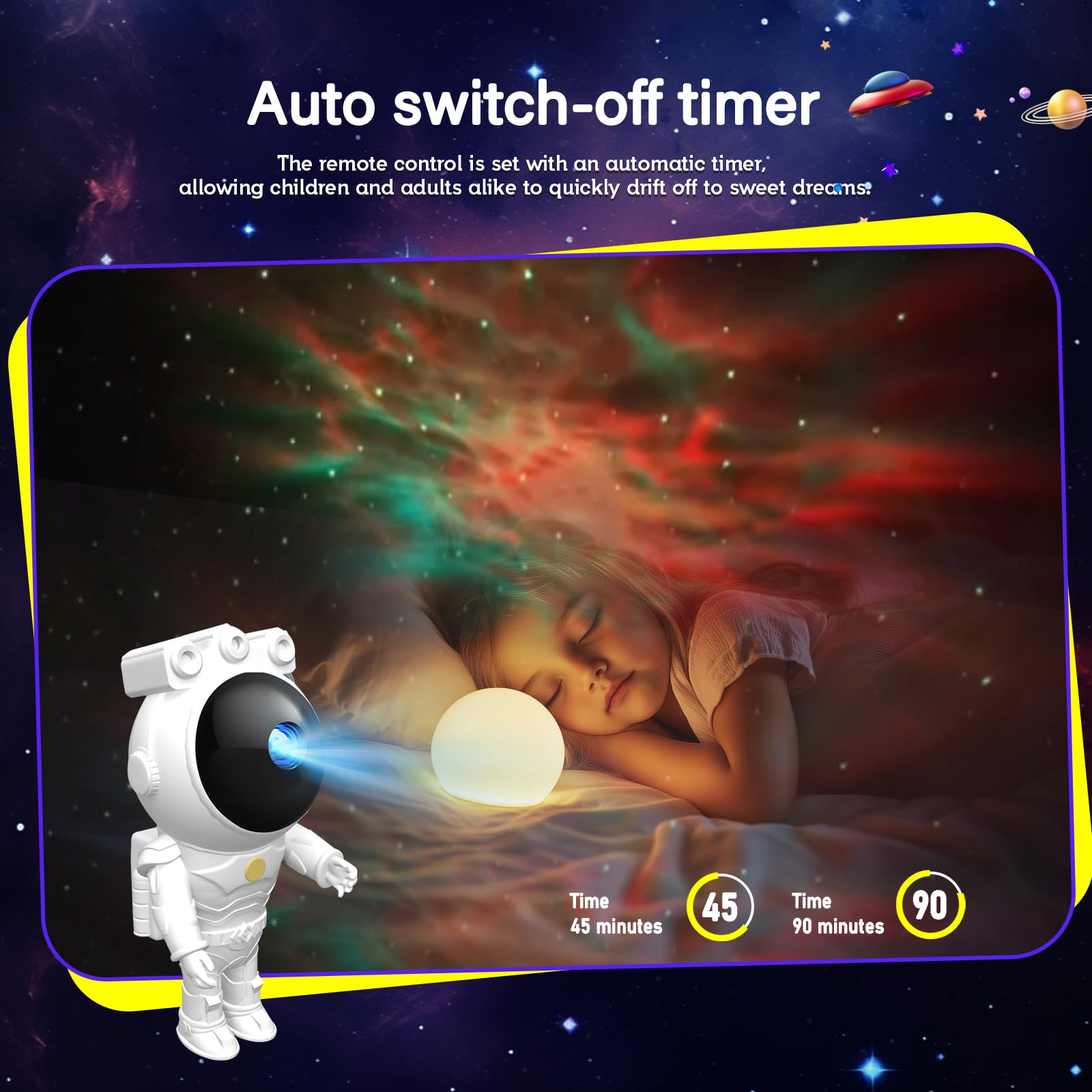 Wiedalk Astronaut Galaxy Projector,Starry Nebula Ceiling Lamp With Timer And Remote, Star Projector For Bedroom,Led Night Light For Kids， For Adults, Christmas, Birthday,Home Decor Aesthetic