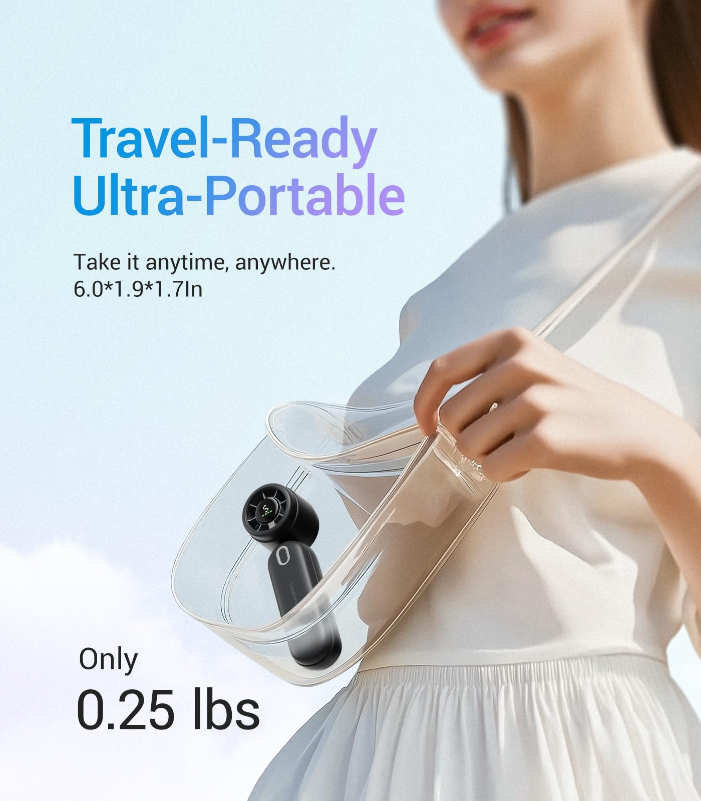 High-Speed Portable Handheld Turbo Fan, Usb Rechargeable Battery Powered, Small Portable Pocket Fan