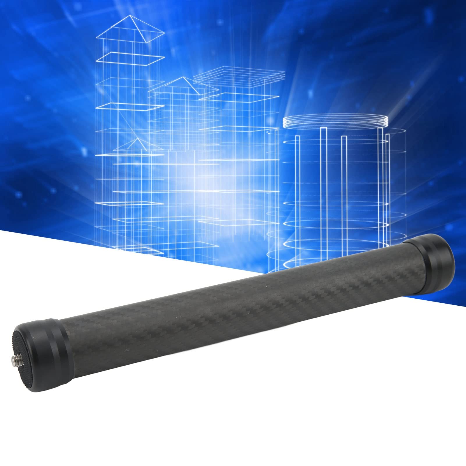 Acouto Camera Stabilizer Extension Pole For S 25Cm Camera Stabilizer Extension Pole Aluminum Alloy Carbon Fiber 33Mm Diameter 1/4In Stick
