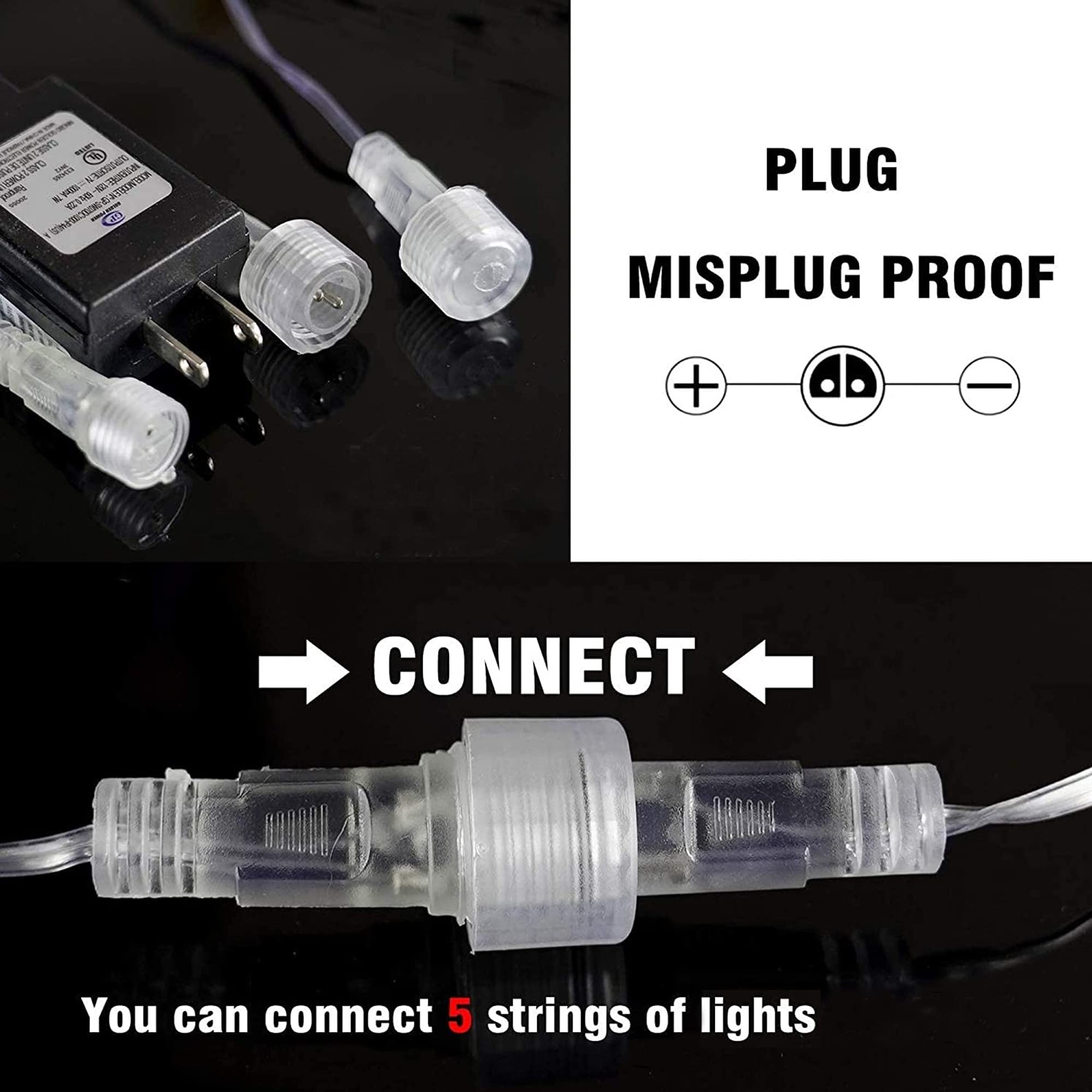 Dazzle Bright Christmas Lights Outdoor, 288Led Meteor Shower Rain Lights 12 Inch 8 Tubes, Waterproof Plug In Falling Icicle Light Christmas Decorations For Xmas Tree Yard House Decor (Blue)