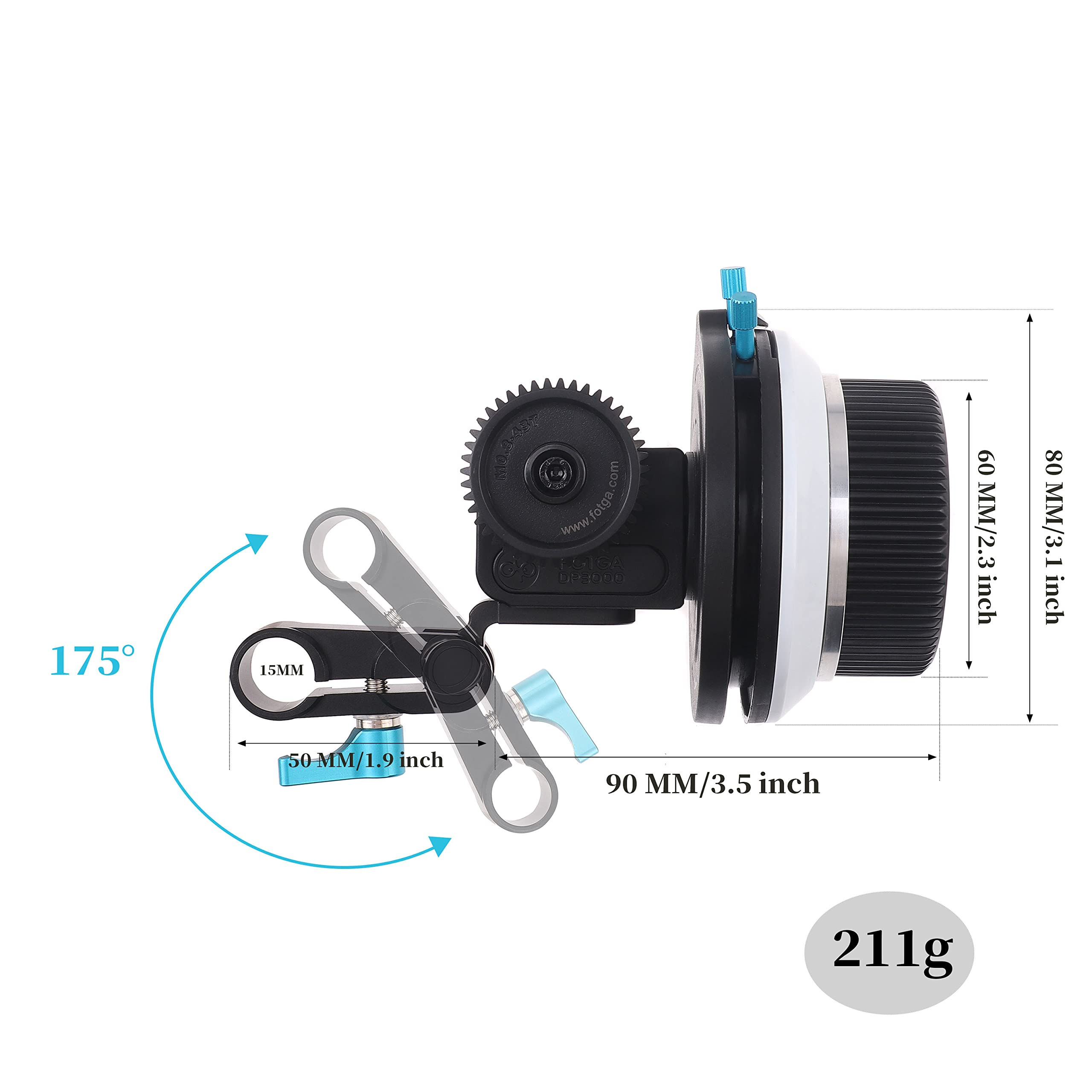 Fotga Compact 15Mm Rail Follow Focus + Mini Matte Box For Z8 Z9 A7Riii A7Rv R5 R8 Zfc S5 Ii Dslr Mirrorless Cinema Video Camera Making Video Filmmaking