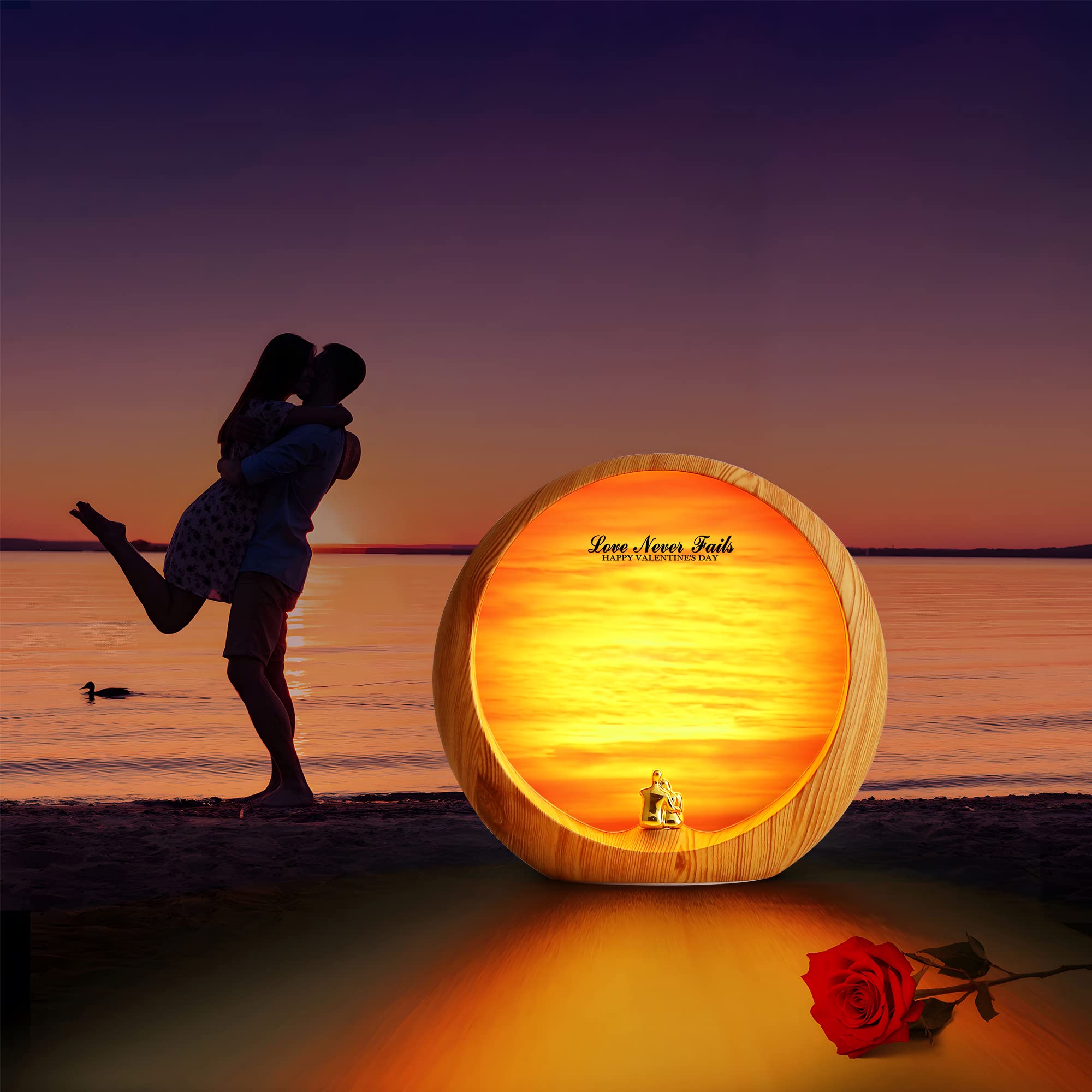 Mamre Golden Sunset Lamp Home Decorations Table Lamp For Wedding Anniversary Valentine'S Day Mother'S Day Birthday(Golden Sunset)