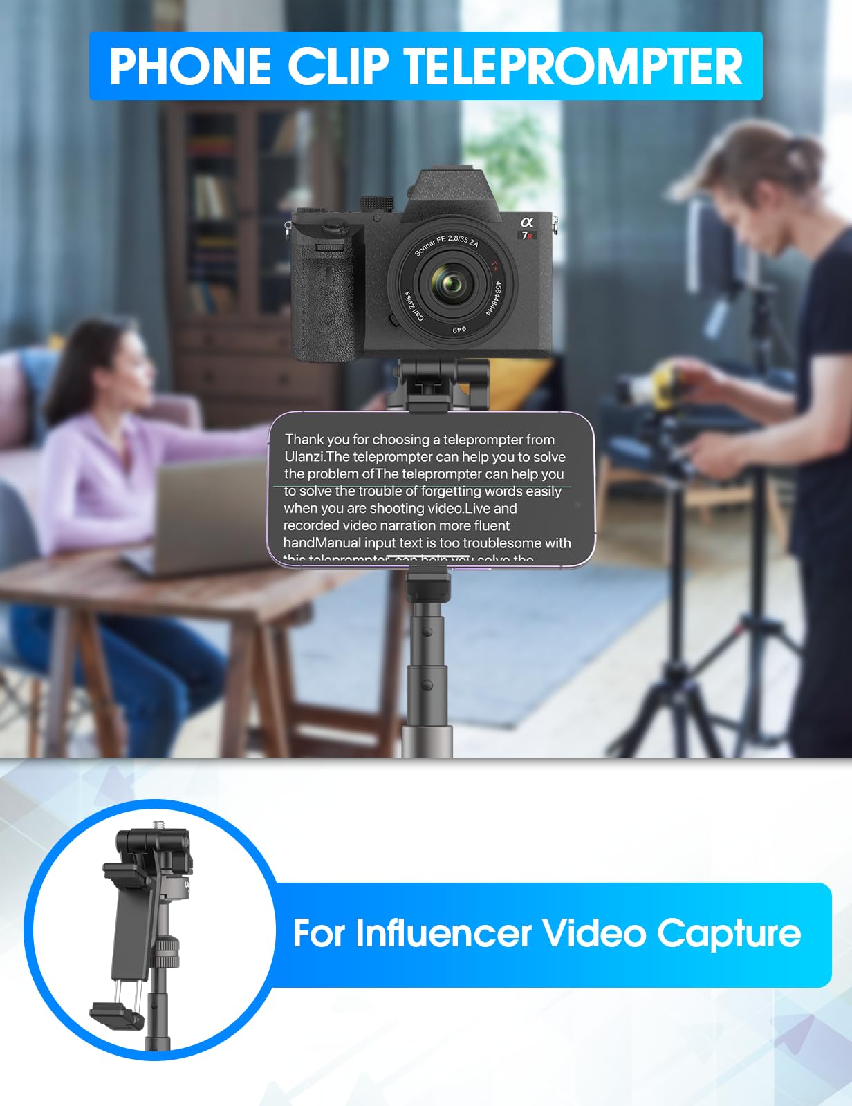Ulanzi Mt-63 Mini Phone Tripod, 57" Portable Foldable Aluminum Alloy Extendable Camera Tripod With 2 In 1 Phone Clip, 360° Ball Head Travel Lightweight Tripod For Iphone Dslr Camera Max Load 5Kg/11Lbs