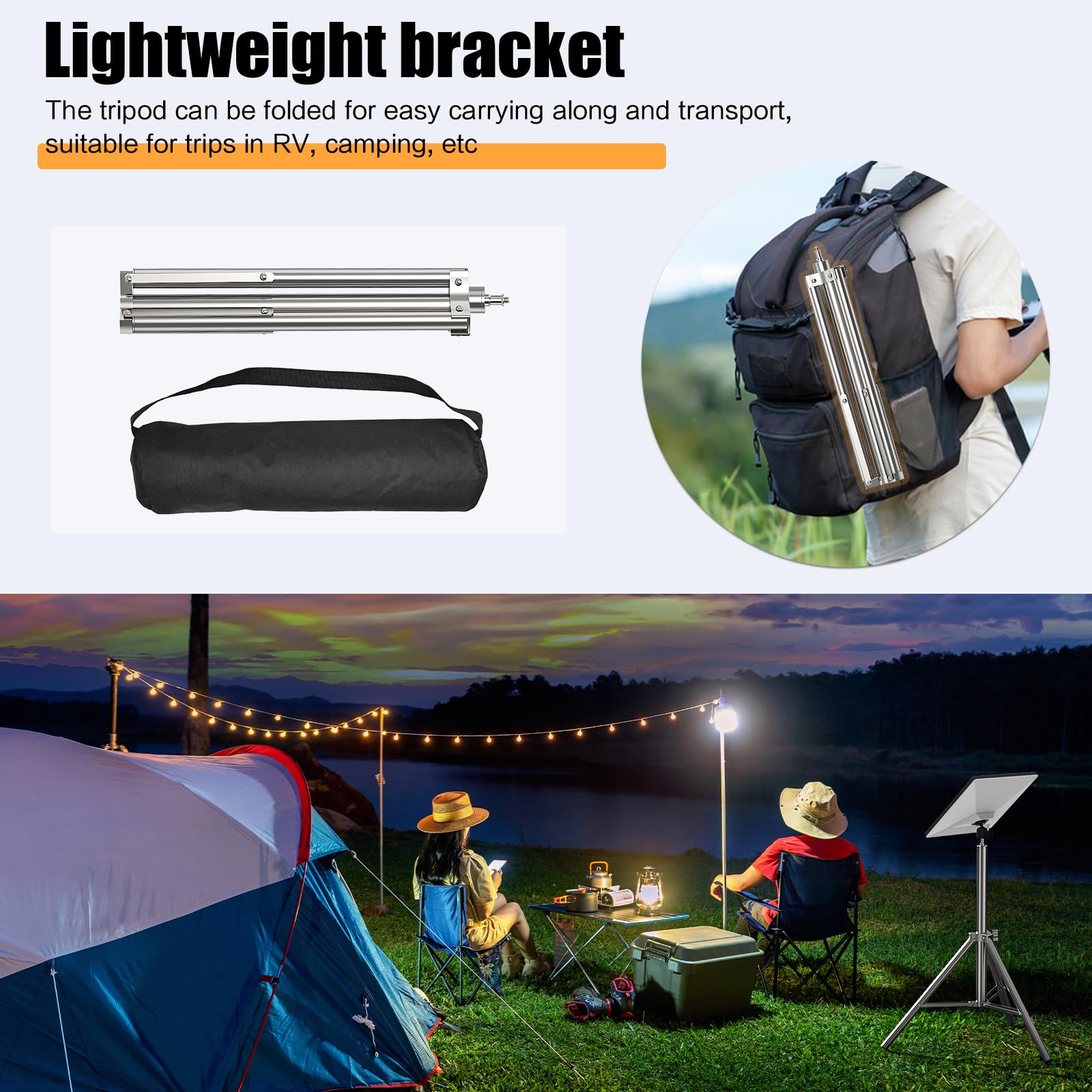 Anautin Starlink Mini Tripod Mount With 1/4" Screw Adapter, Stainless Steel Telescopic Stand, Adjustable Height & 360° Tilt, Universal Ball Head For Versatile Angle Adjustment. (Mn02)