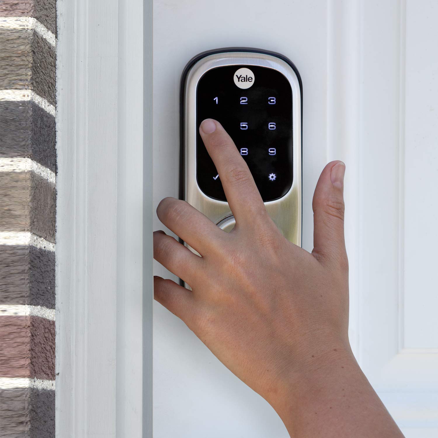 Yale Security Assure Lock Deadbolt, Satin Nickel Wi-Fi Connected Smart Lock With Back-Up Key And Digital Touchscreen Keypad For Code Entry And Remote Access, Yrd226-Cba-619