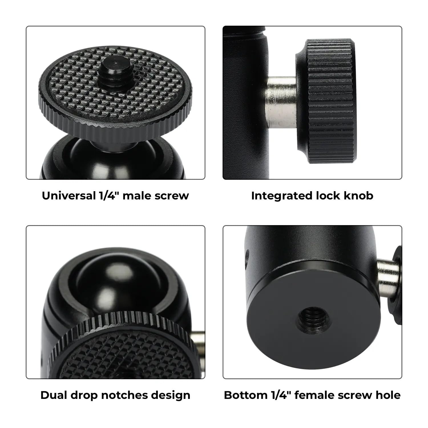 Obsbot Extendable Tripod Mini Ball Head, Compatible For Series Webcam.