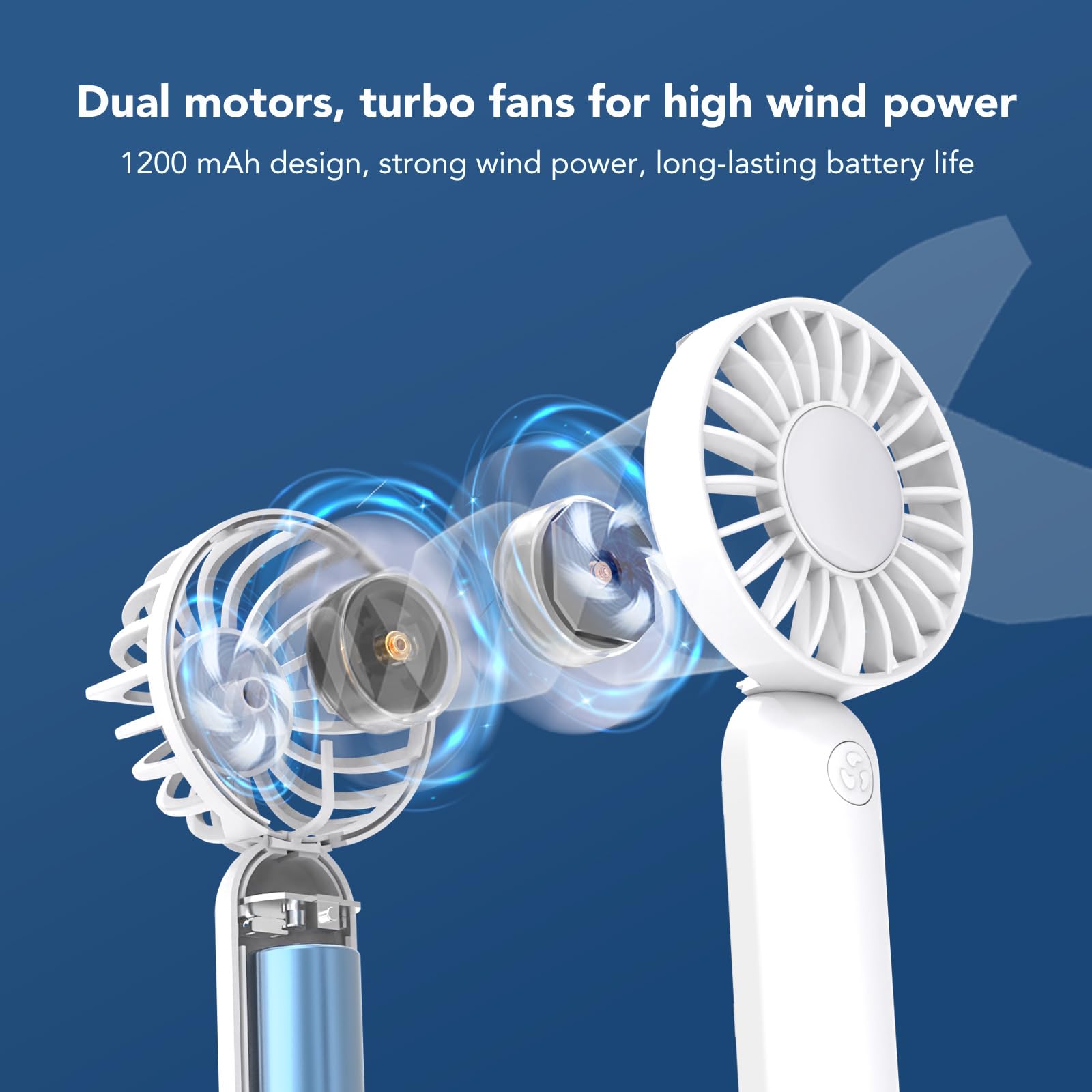 Mini Handheld Fan, 3 Speed Personal Mini Fan, Portable Battery Fan, Usb Rechargeable Makeup Eyelash