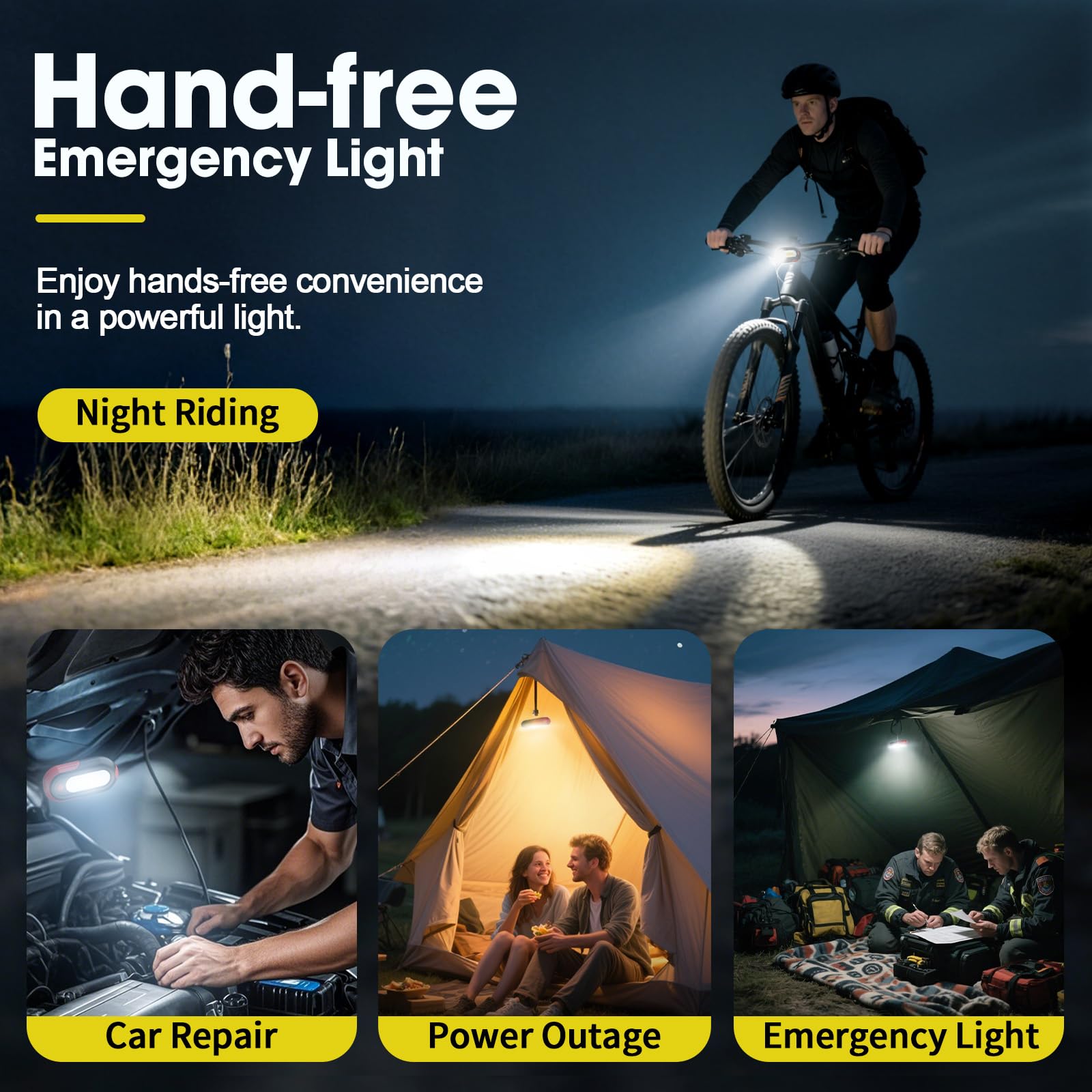 Leayokuka Rechargeable Edc Flashlight, Magnetic Work Light Mini Pocket Flashlight, 1500Mah Spotlight And Floodlight With Type-C Charging, 5 Modes Portable Keychain Flashlight For Car Repair, Camping, Emergency