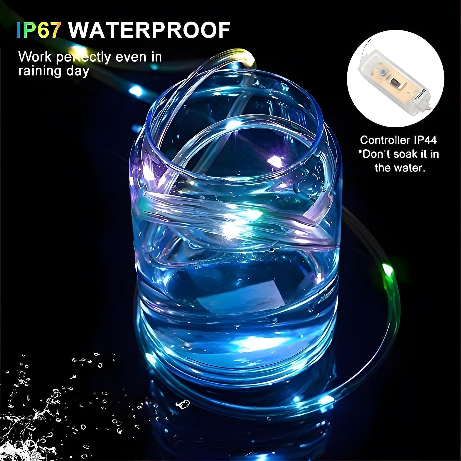 Anjaylia 105Ft 320 Led Color Changing Rope Lights, 18 Colors Outdoor String Lights With Plug & Remote, Led Rope Lights Outdoor Waterproof, Christmas Lights For Bedroom Deck Halloween Decorations