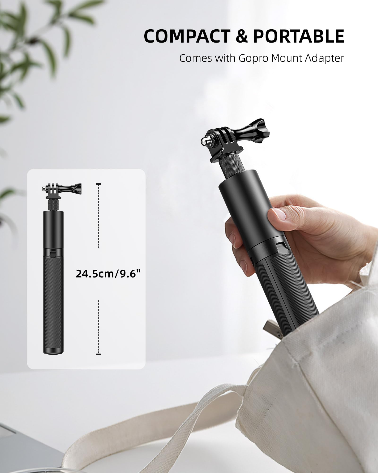 Camolo Geek 48" Invisible Selfie Stick Tripod, 1.2M Extendable Pole 360 Camera Tripod 2-In-1 Compatible With Gopro Max Hero 12 11 10 9 8 7 6 5 4, Dji Osmo Action, Insta360 X4 X3 One X2 X R Go 3S 3 2 Action