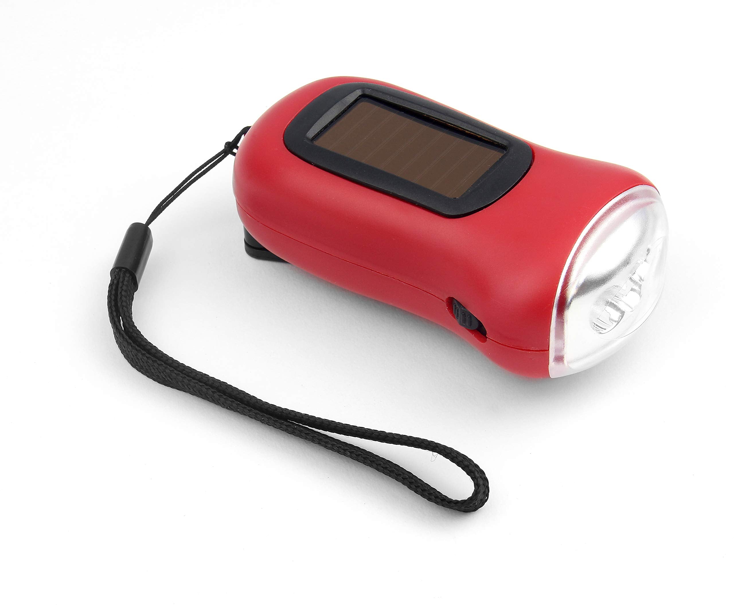 Hy-Ko Products Kc630 Solar Led Crank Flashlight Key Chain, Multi