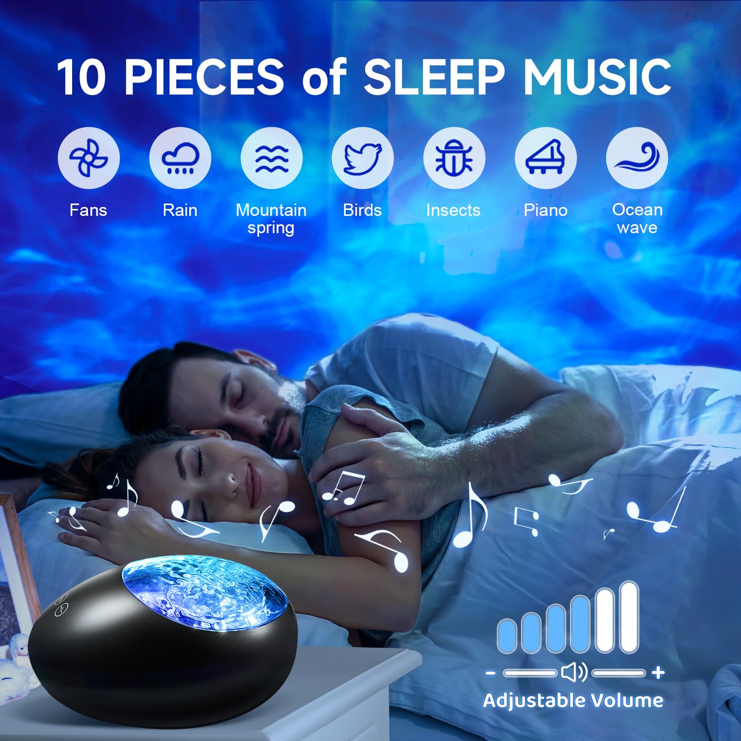 Mubarek Galaxy Projector Skylight, 24 Light Modes Room Light Projector, White Noise Sky Light Projector, Bluetooth Speaker Room Projector Lights For Bedroom Decor Aesthetic, Remote Timer Galaxy Light