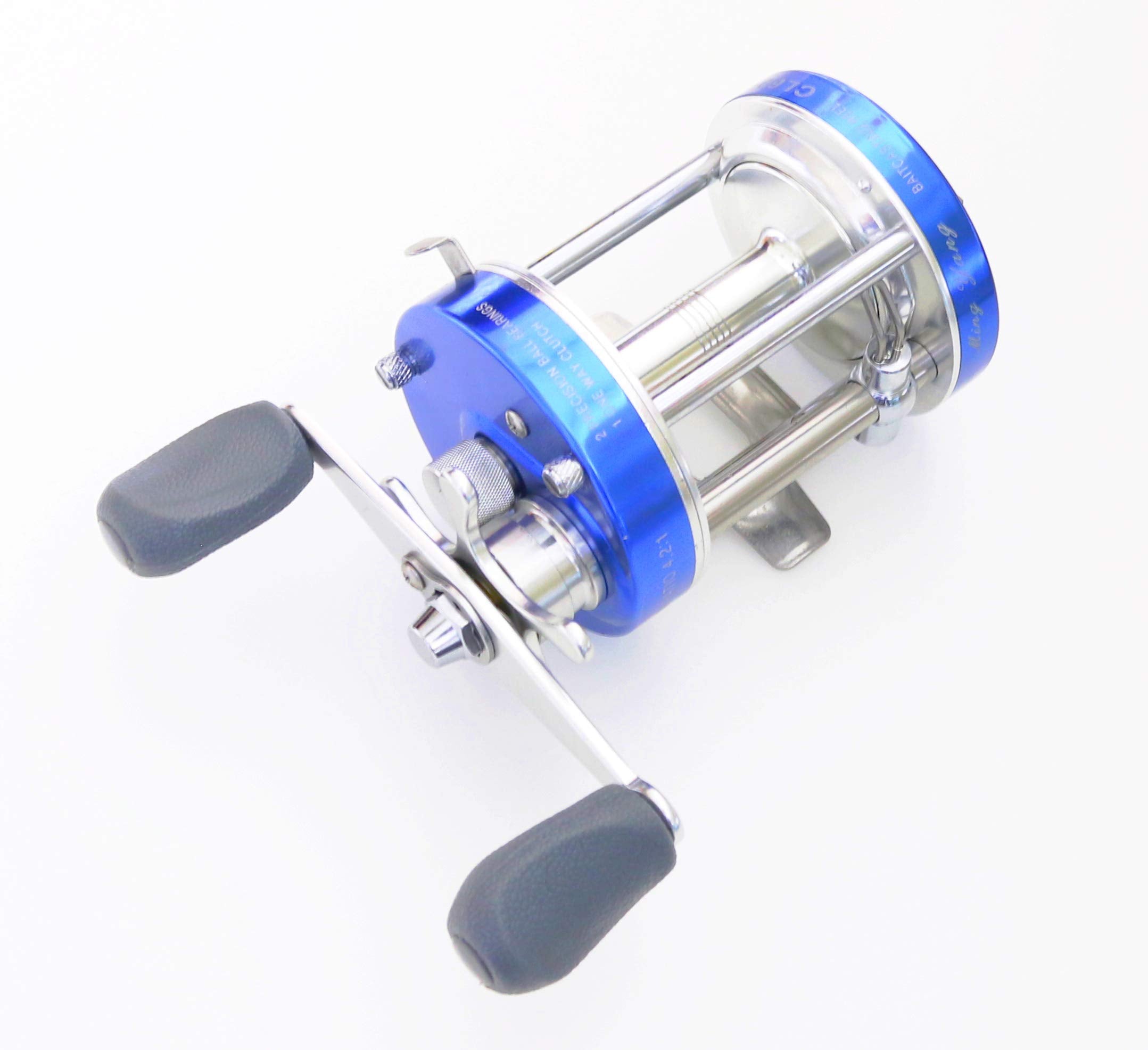 Mingyang Cl60 Baitcasting Fishing Reels Fishing Tackle 2+1 Bb Right Handed Gear Ratio 4.2:1 Blue,Conventional Casting Reel,Metal Body, For Catfish