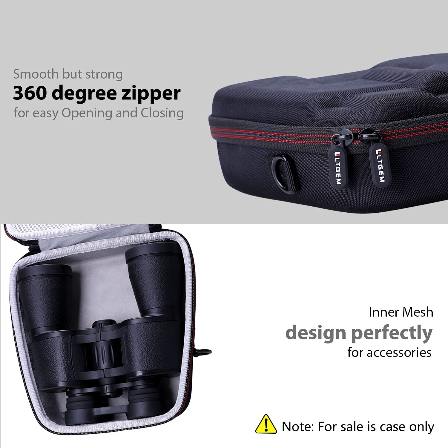 L Ltgem Ltgem Hard Case For Tqyuit Or Fonsawa Binoculars 20X50, Waterproof Binoculars With Bak4 Prism And Fmc Lens
