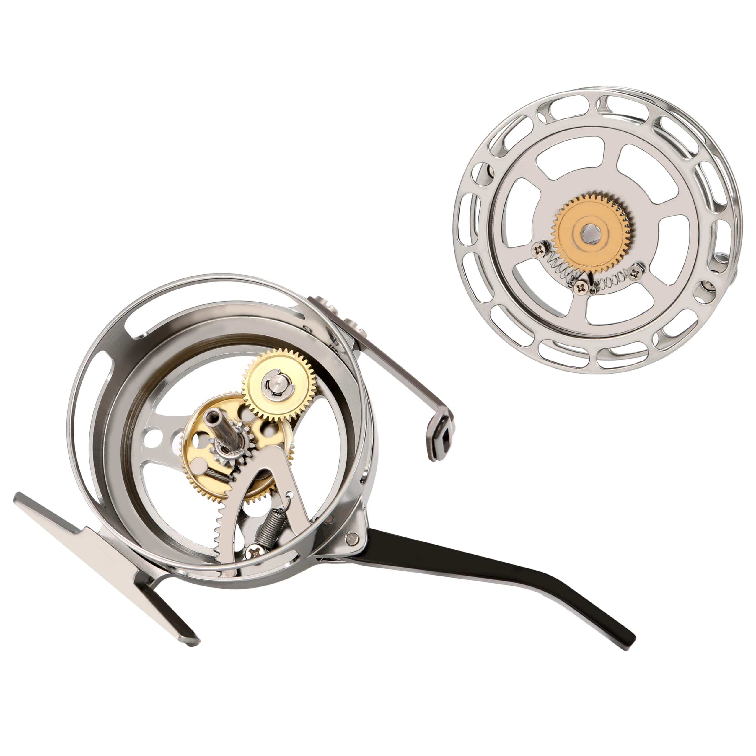 Bigchub Semi-Automatic Fly Fishing Reel, Quick Line Retrieval, Adjustable Drag, Quick Spool Removal, For Freshwater Lake Stream Pond Fishing, Cnc Machined Aluminum