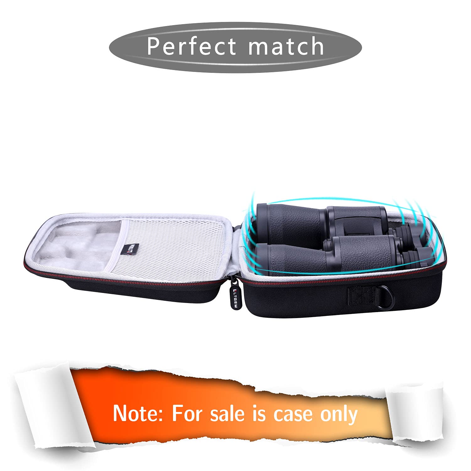 L Ltgem Ltgem Hard Case For Tqyuit Or Fonsawa Binoculars 20X50, Waterproof Binoculars With Bak4 Prism And Fmc Lens