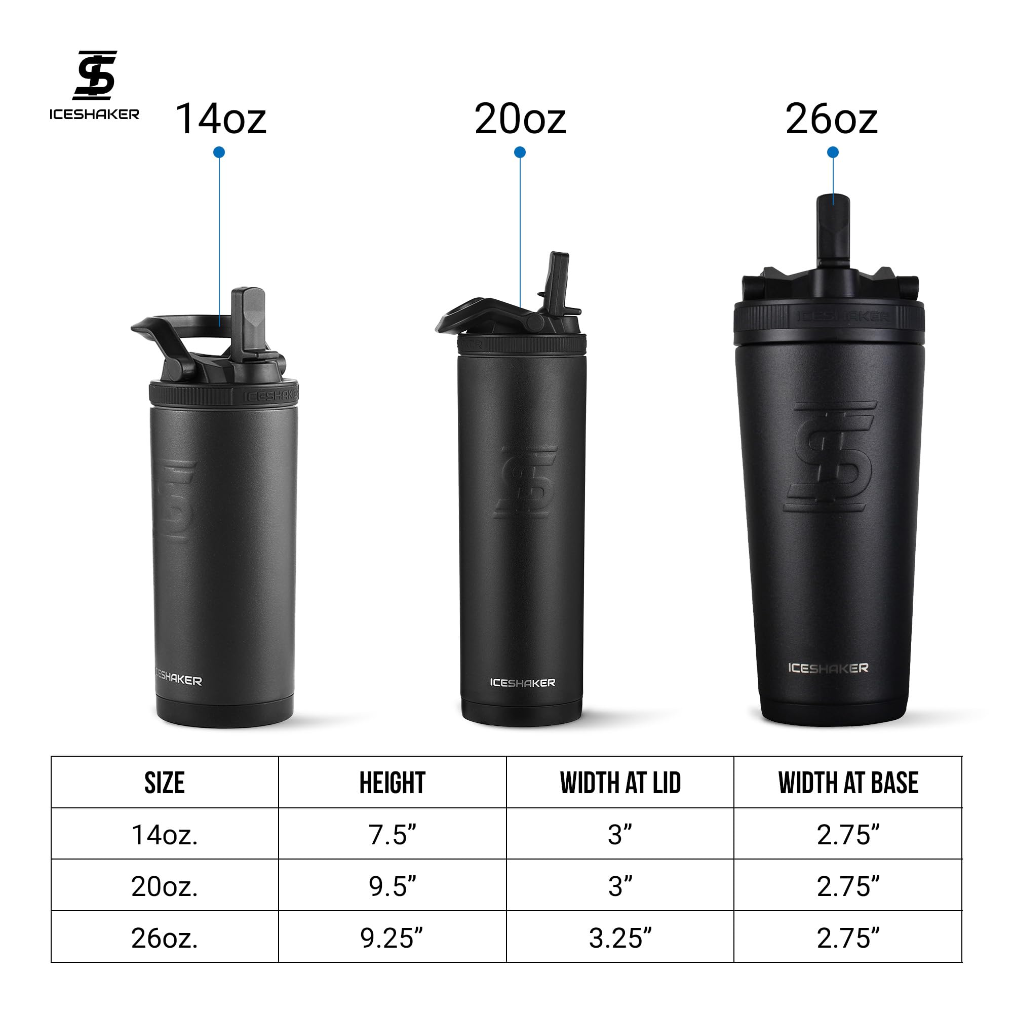 Ice Shaker Insulated Stainless Steel Sports Bottle  26 Oz, Pineapple  Stays Cold For 30+ Hours