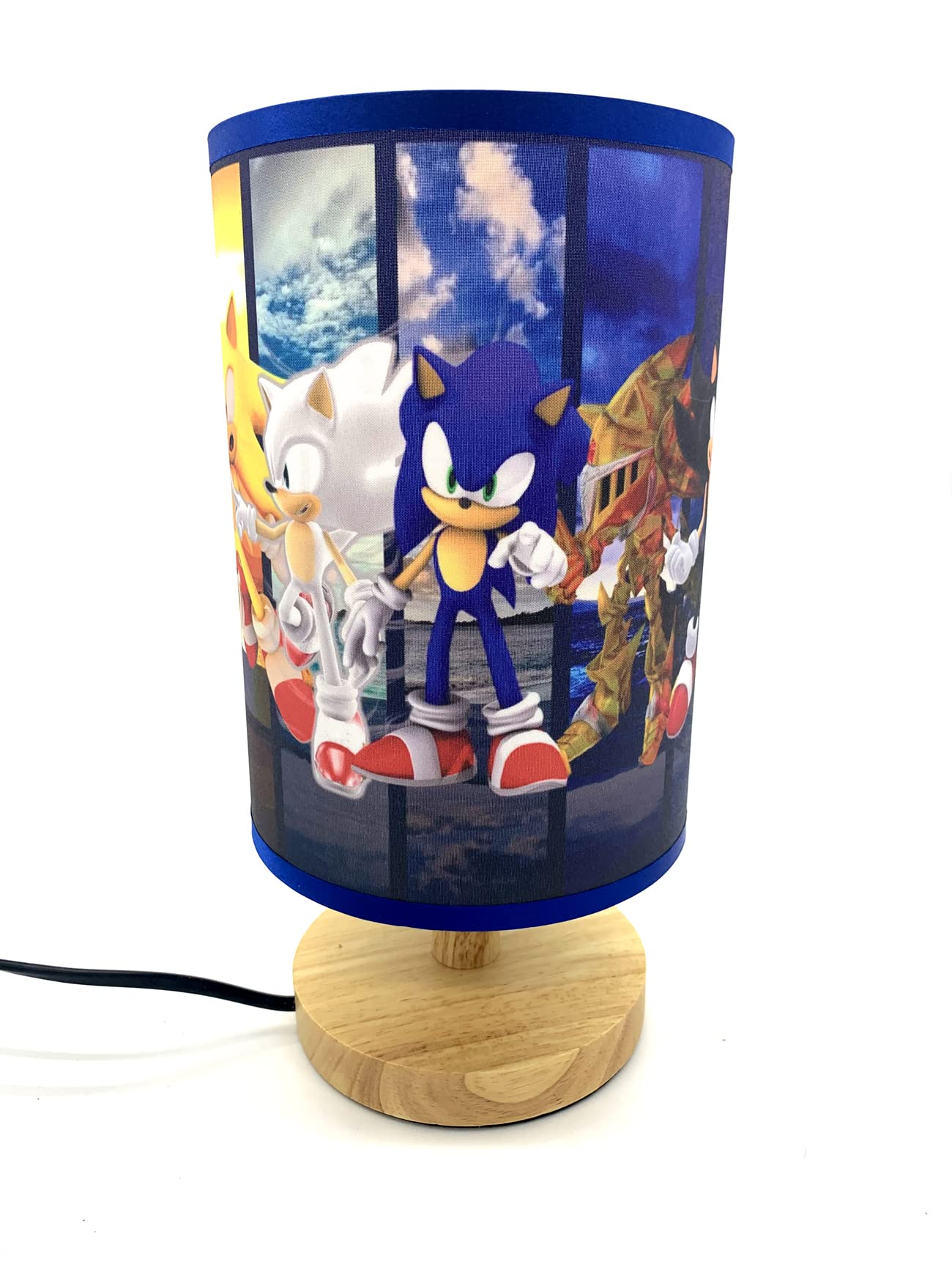 Edecor Table Lamp Super Sonic Bedside Night Light Wood Base Room Decoration Or Great Ideas