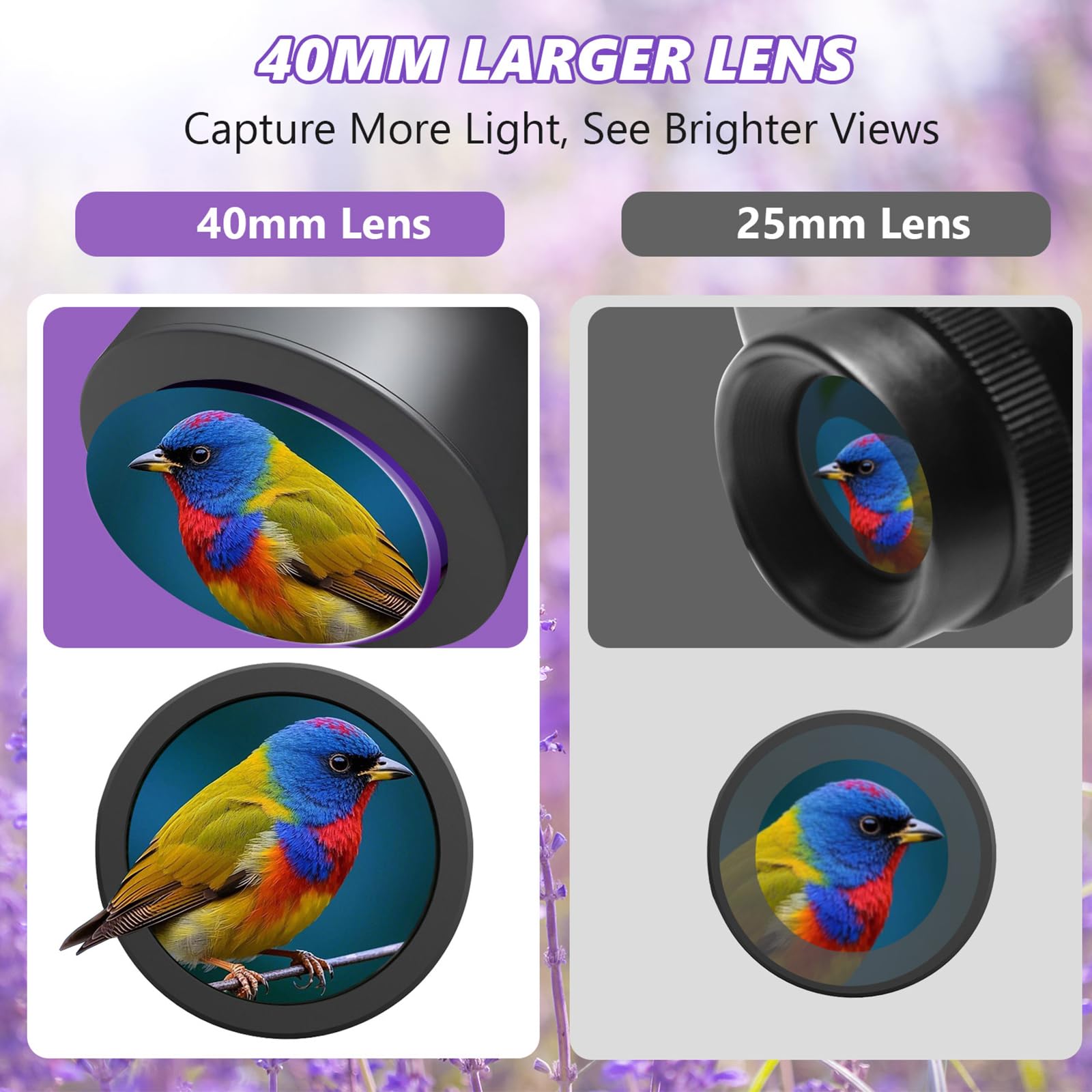 Dquguvy 25X40 Binoculars For Adults, High Powered Professional Compact Binoculars For Bird Watching, Outdoor, Hunting, Sports, Concerts, Football Games, Travel, Cruise, Waterproof With Carrying Case