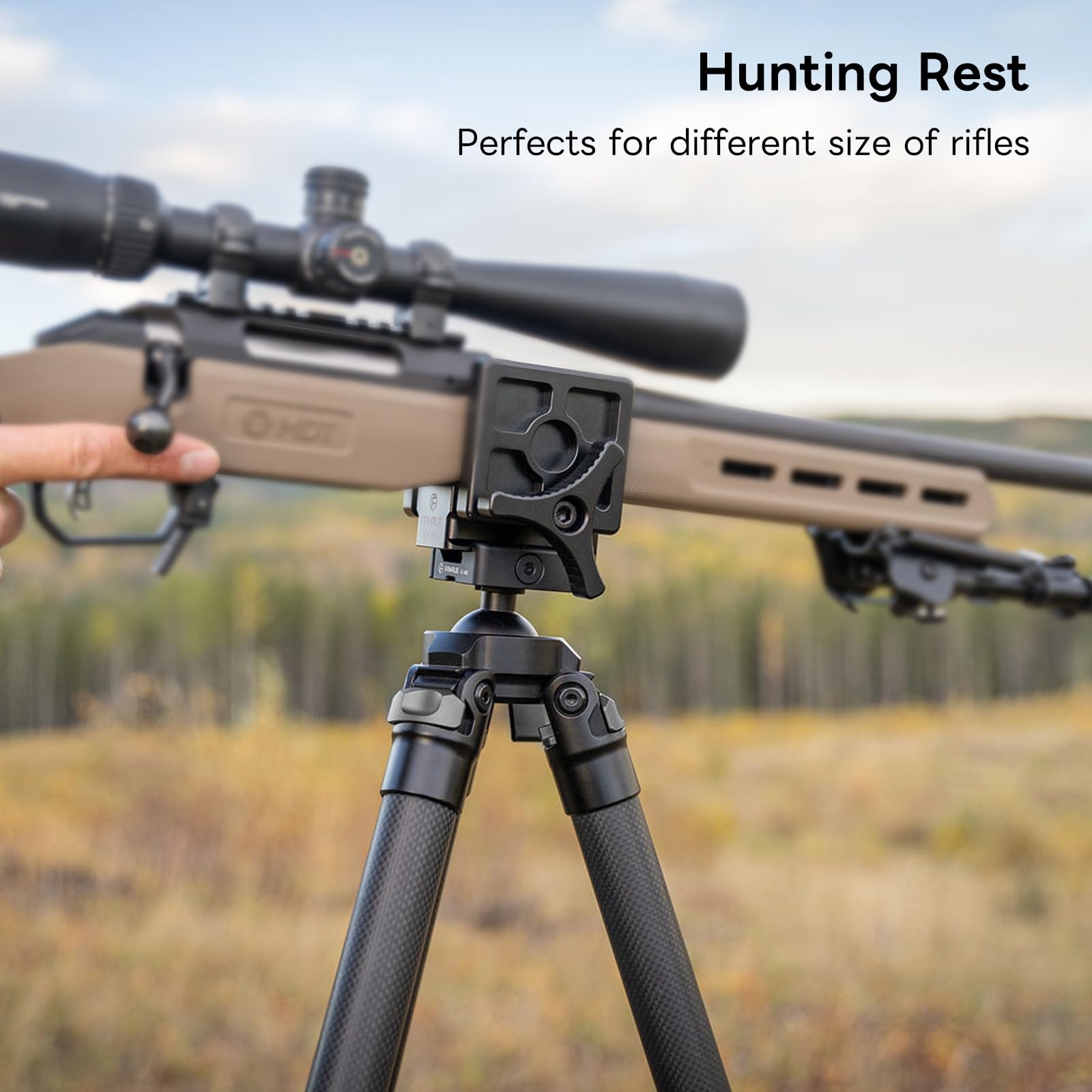 Fanaue Carbon Fiber Tripod Ht-2830-30 For Hunting -Ultra-Durable, Lightweight With Arca Swiss Quick-Release Mount, For Wildlife Photography &Outdoor Adventures, Professional Gradehunting Gear
