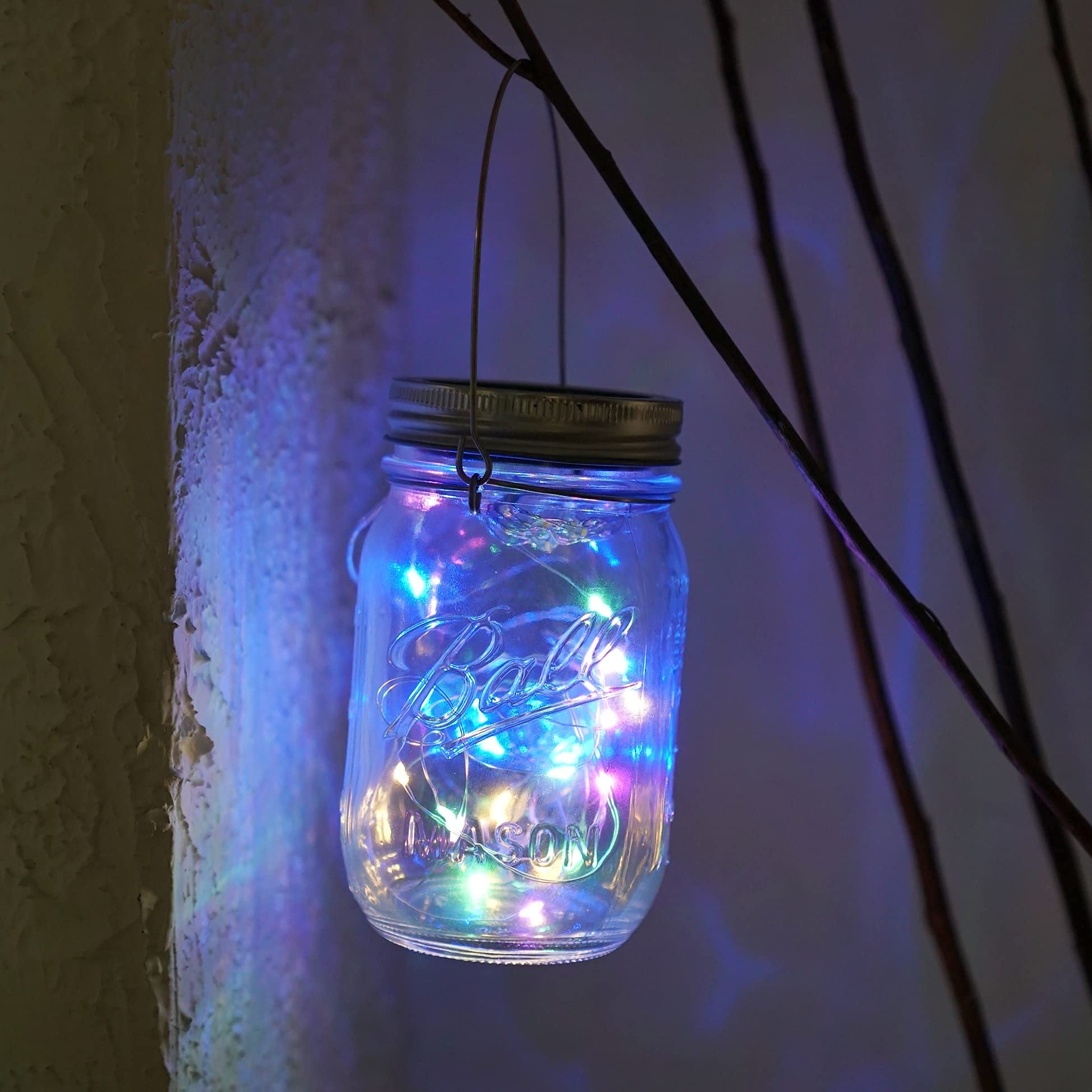 Cynzia Solar Mason Jar Lights, 12 Pack 30 Led Waterproof Lid Light With Hangers (No Jar), Fairy Firefly Outdoor String Lights For Regular Mason Jar, Patio, Yard, Garden, Wedding Decoration (4 Colors)