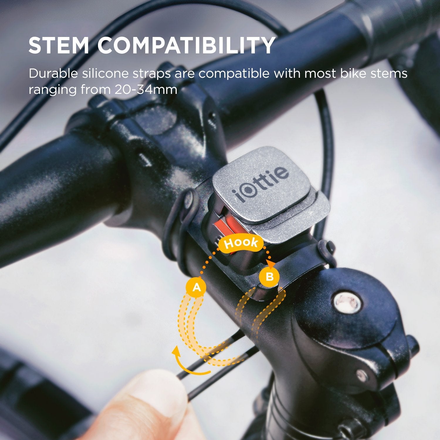 Iottie Active Edge Go Bike Phone Holder Bar Mount  Smartphone  Iphone Xs Max R 8/8S 7 Plus 6S 6 Se Samsung Galaxy S8 Plus S8 Edge S7 S6 Note 8 5 (Hlbkio104)