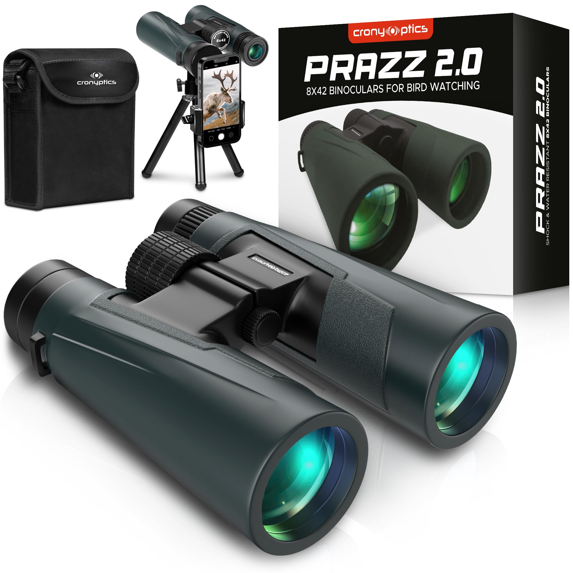 Cronyoptics Binoculars For Bird Watching - 8X42 Binoculars For Adults Birding Kit - Binoculares Profesionales De Largo Alcance