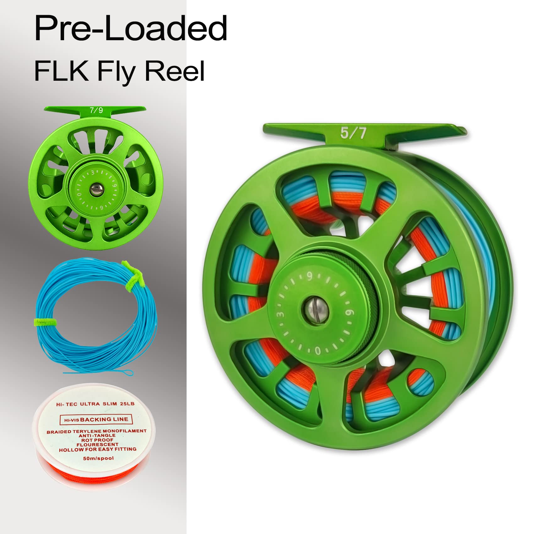 Eupheng Aventik Fly Fishing Reel 3/4/5/6/7/8/9 Pre-Loaded Fly Reel With Line Combo