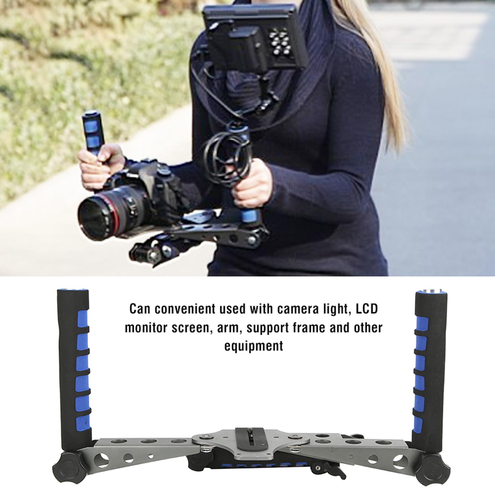 Ashata Single Handle Stabilizer, Aluminium Alloy Camera Shoulder Support Multifunction Photograph Single Shoulder Rig Stabilizer For All Kinds Video Recording Equipment