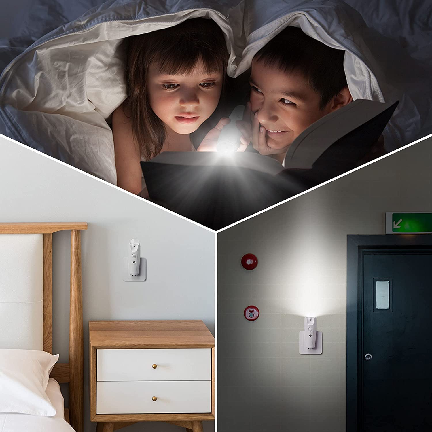 Thovas Emergency Lights For Home, 3-In-1 Function Power Failure Light, Flashlight And Plug-In Night Light, 5 Pack