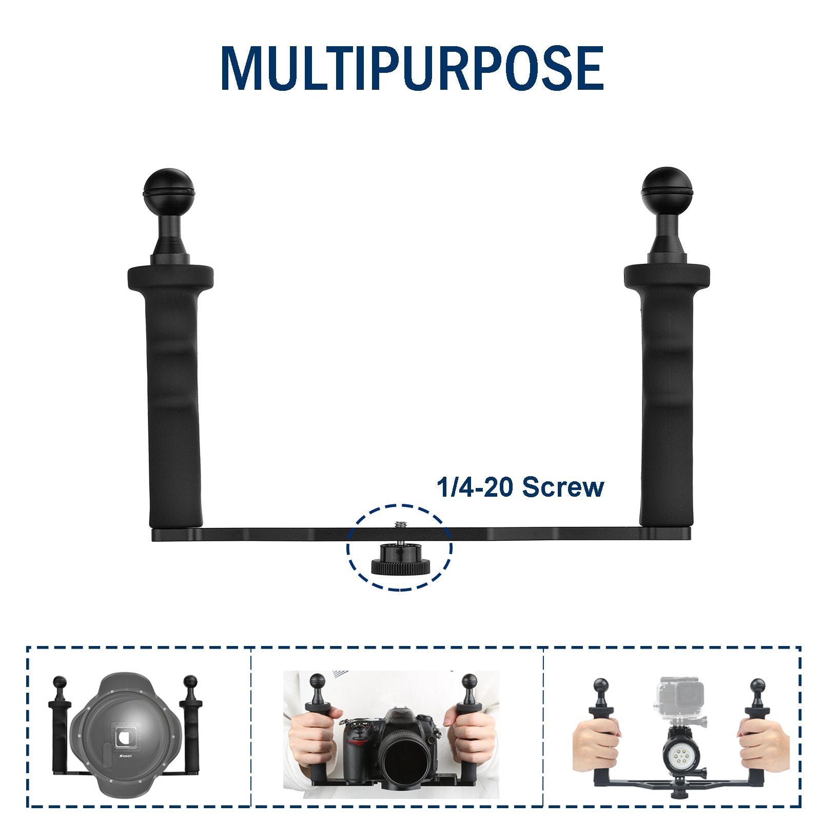 Fd D&F Hand Grip Aluminum Alloy Stabilizer Gimbal For Dslr Camera Action Camera, Video Film Movie Making Kit For Hero 12/11/10/9/8/7/6 Canon Nikon Pentax Olympus