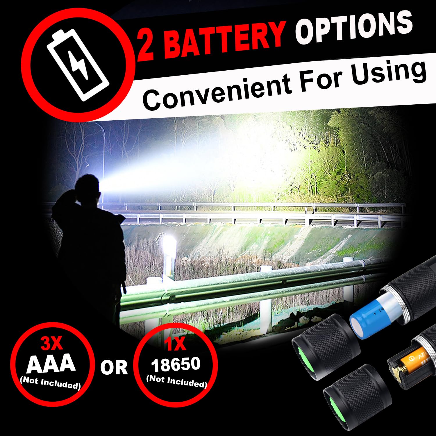 Hinsgear Flashlights High Lumens 6Pcs, 1 Mode Led Flashlight Super Bright, Small Pocket Flashlight Bulk, Water Resistant Tactical Flash Light For Emergency, Camping,  For Men Dad Christmas